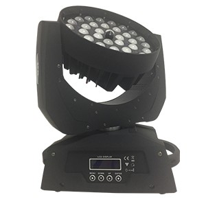 36pcs 18W RGBWA UV LED Moving Head Wash Zoom
