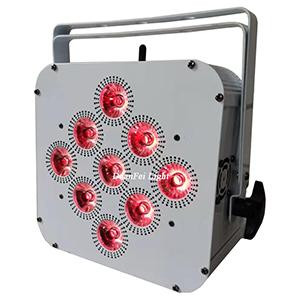 9x18W RGBWA UV 6in1 Battery LED Flat Par